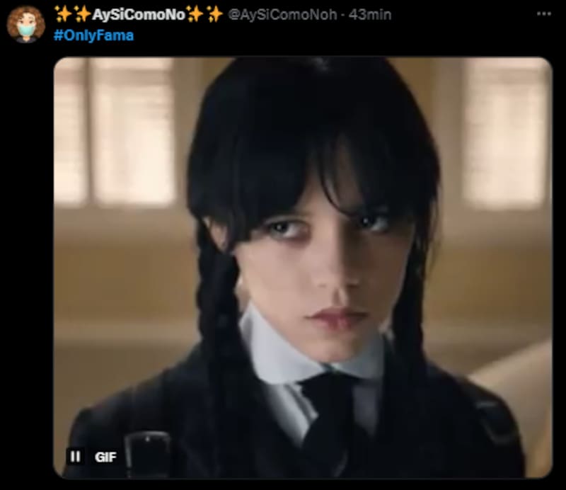 Merlina fue uno de los personajes con las que fue comparada. Fuente: X.com.