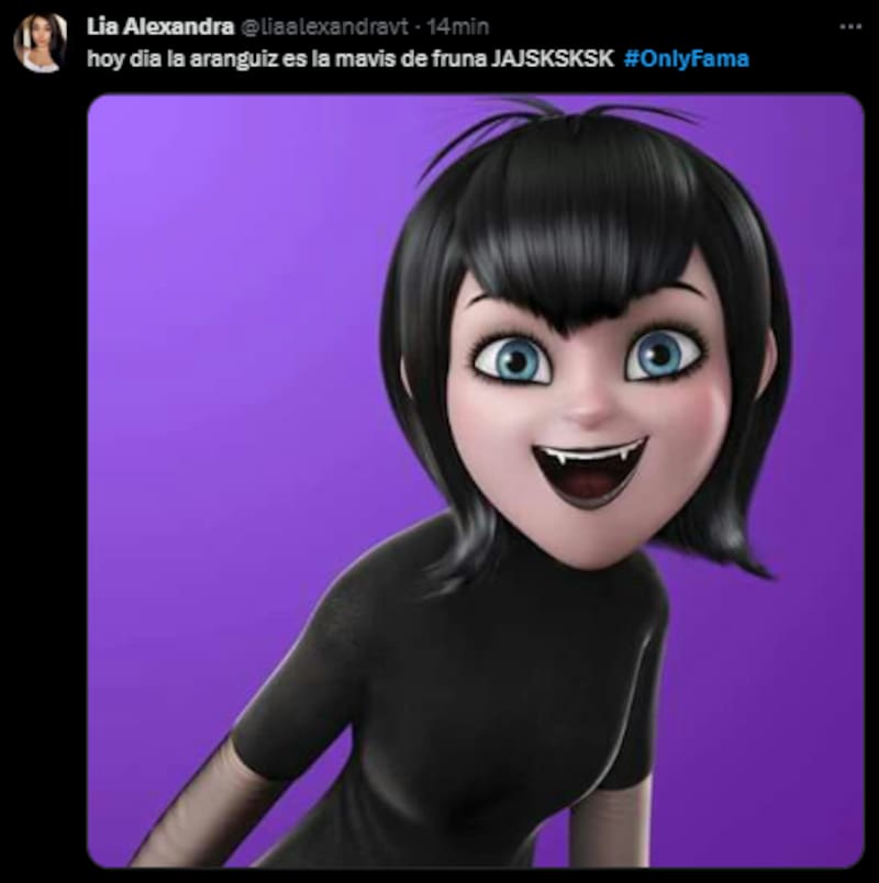 El look también recordó mucho a Mavis de Hotel Transylvania. Fuente: X.com.