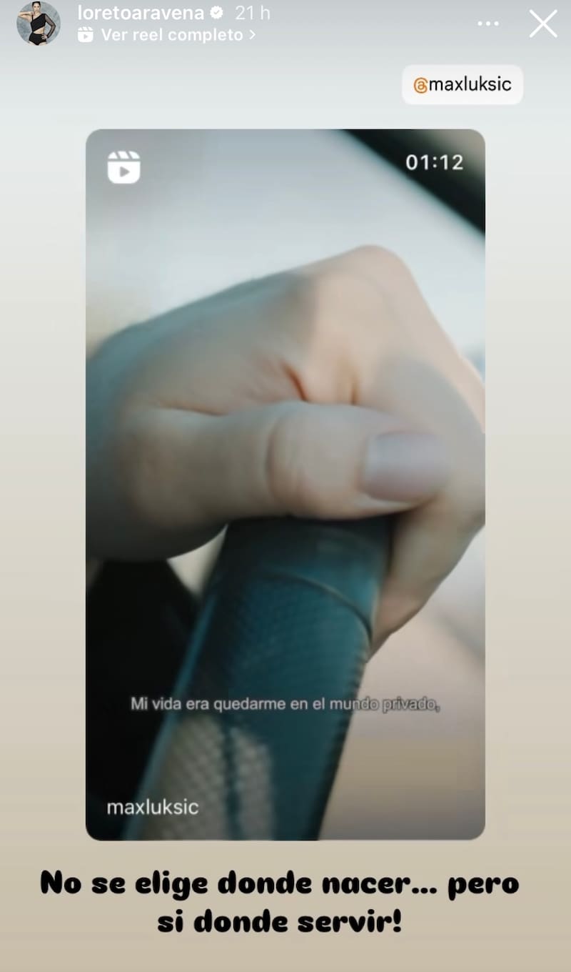 Loreto Aravena y su apoyo a Max Luksic.