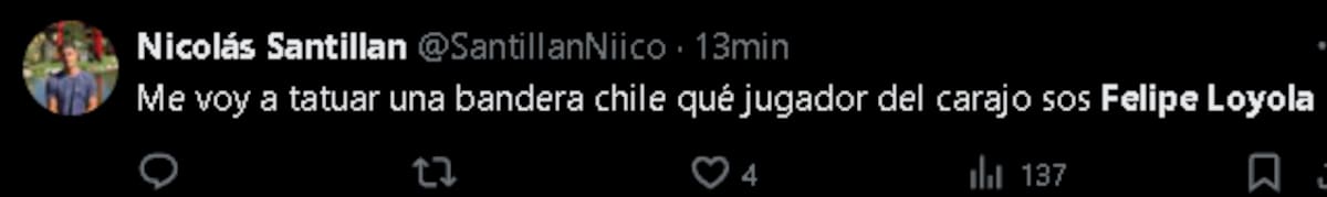 Los elogios de los hinchas de Independiente a Felipe Loyola tras el partido ante River.