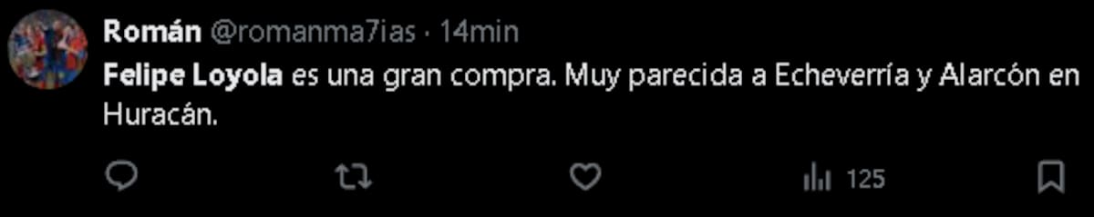 Los elogios de los hinchas de Independiente a Felipe Loyola tras el partido ante River.