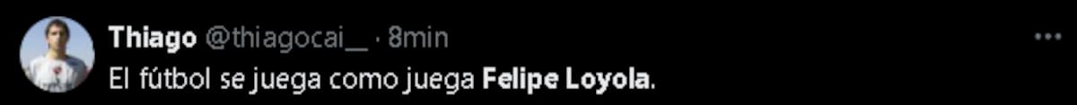 Los elogios de los hinchas de Independiente a Felipe Loyola tras el partido ante River.