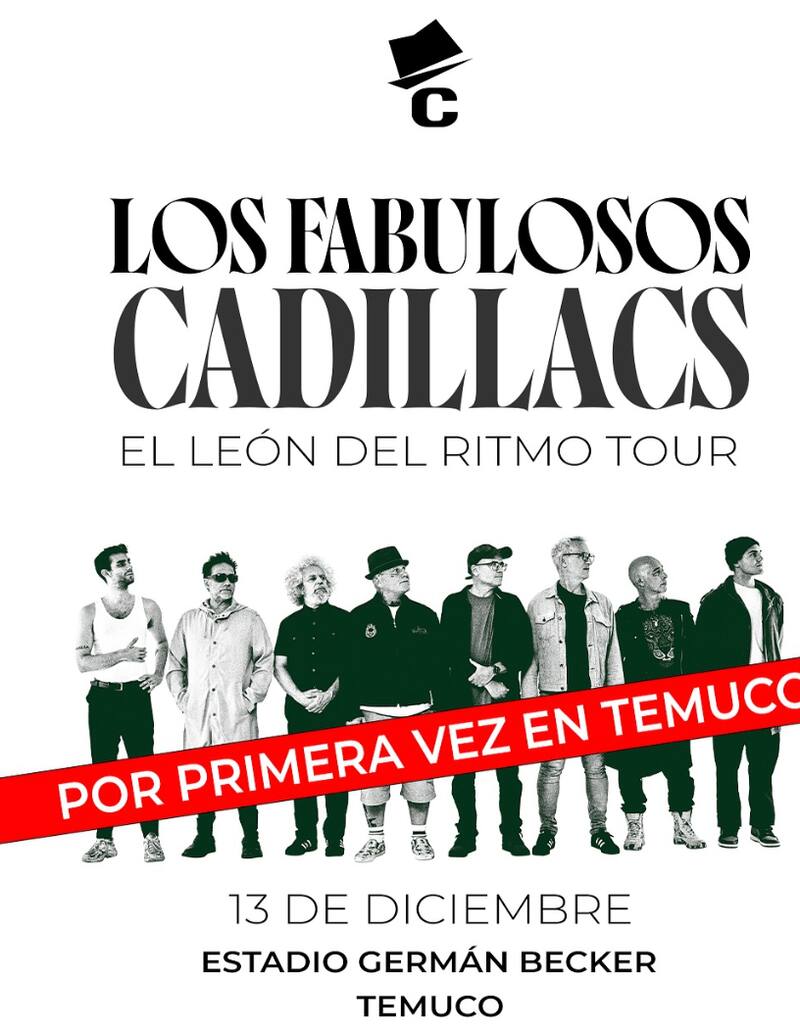 Los Fabulosos Cadillacs agenda concierto en Temuco.