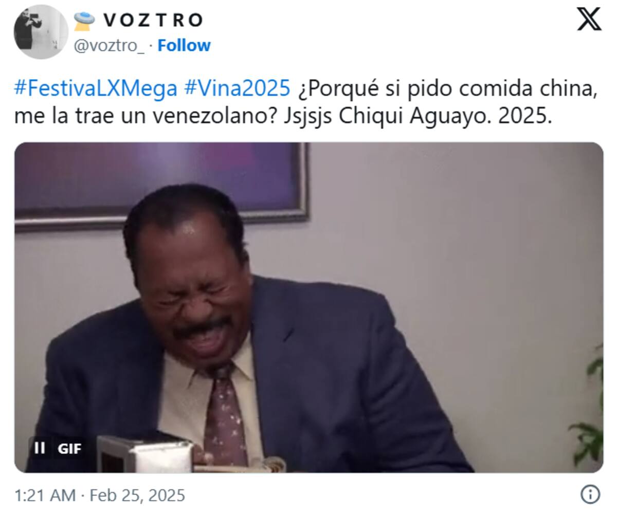 La comediante generó carcajadas en la Quinta Vergara y en redes sociales.