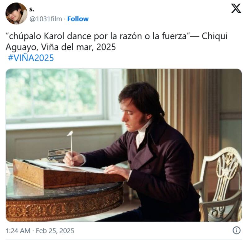 La comediante generó carcajadas en la Quinta Vergara y en redes sociales.