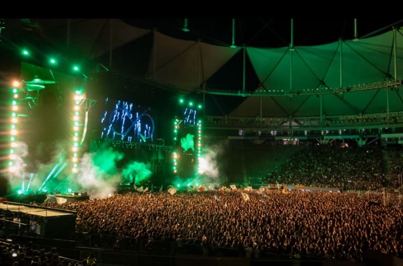 Uno de los conciertos de la banda argentina en el Único de La Plata. Foto: @estadiounico.dam.