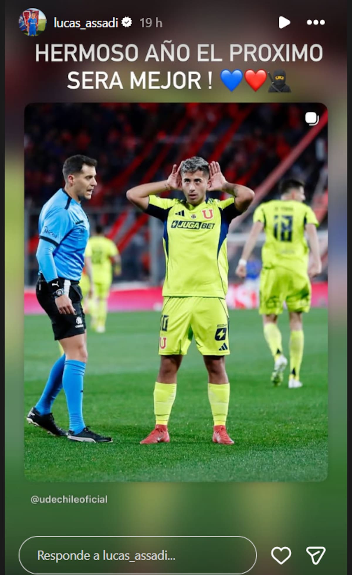. El mensaje del delantero azul.