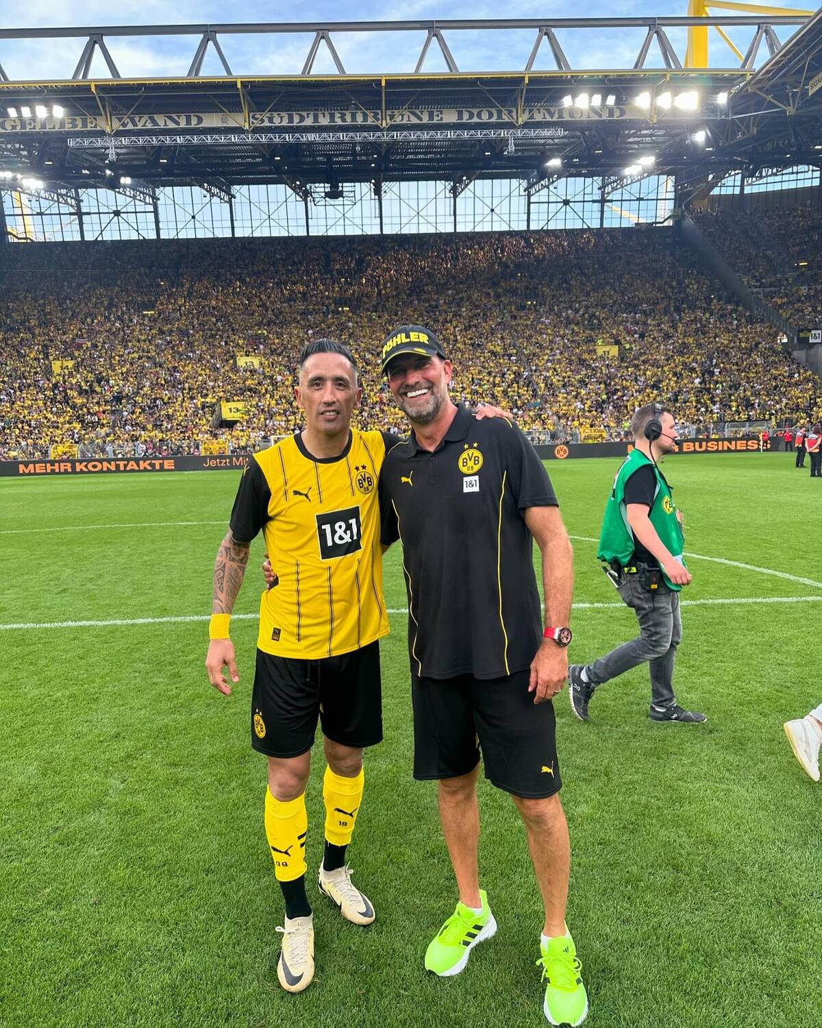 Lucas Barrios y Jürgen Klopp en Dortmund
