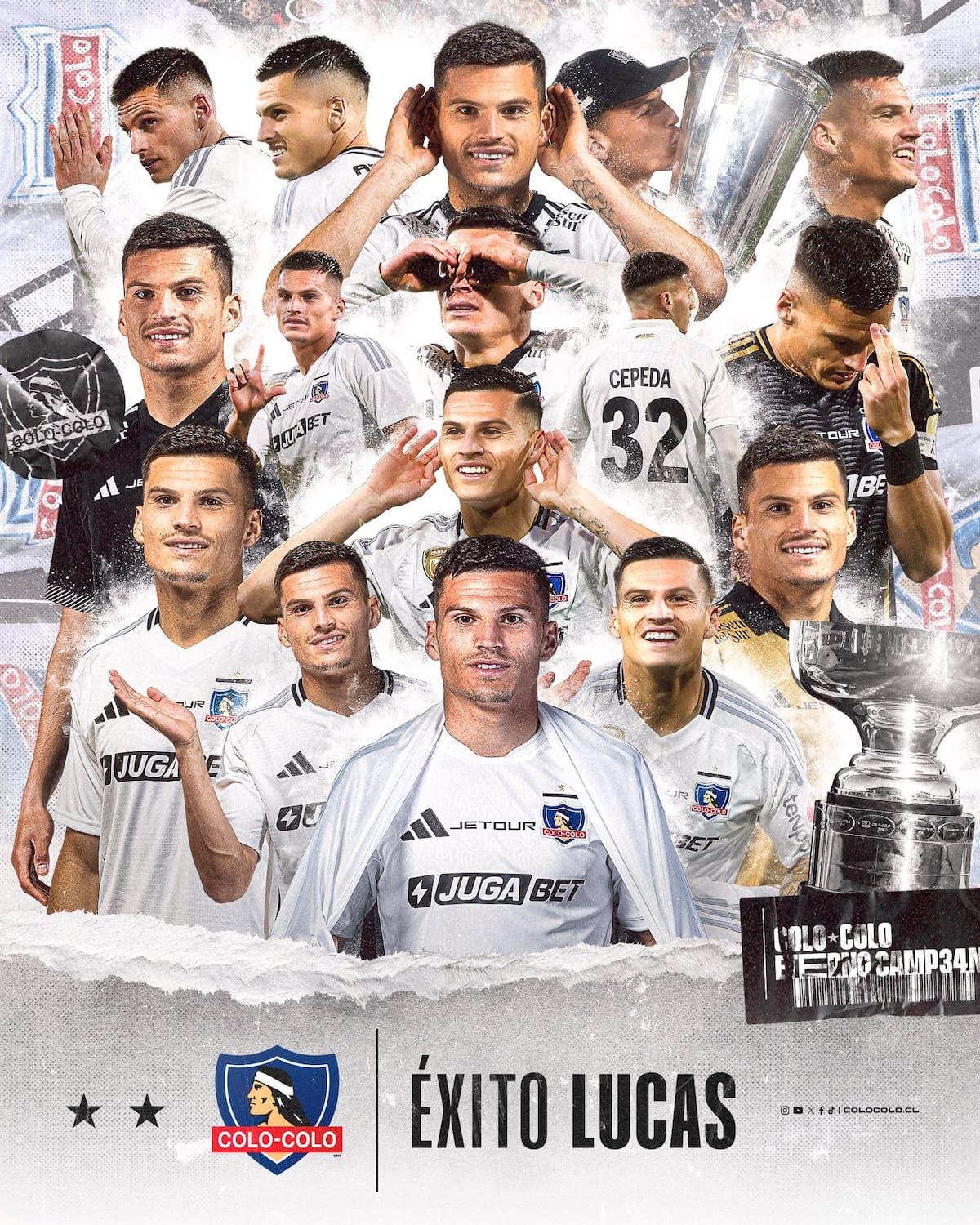 Con esta gráfica, Colo Colo despidió al jugador, que ahora parte al Elche de España.