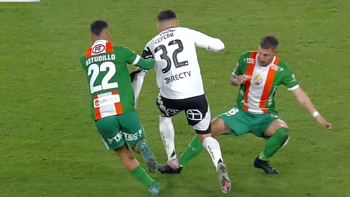 El volante jugó con fuego y se salvó de la expulsión en el Colo Colo vs. Cobresal