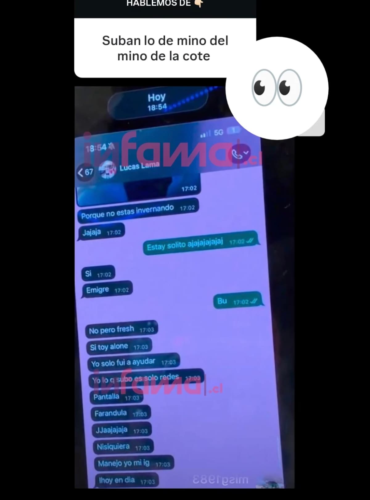 El comprometedor chat de Lucas Lama que comprobaría infidelidad a Coté López.