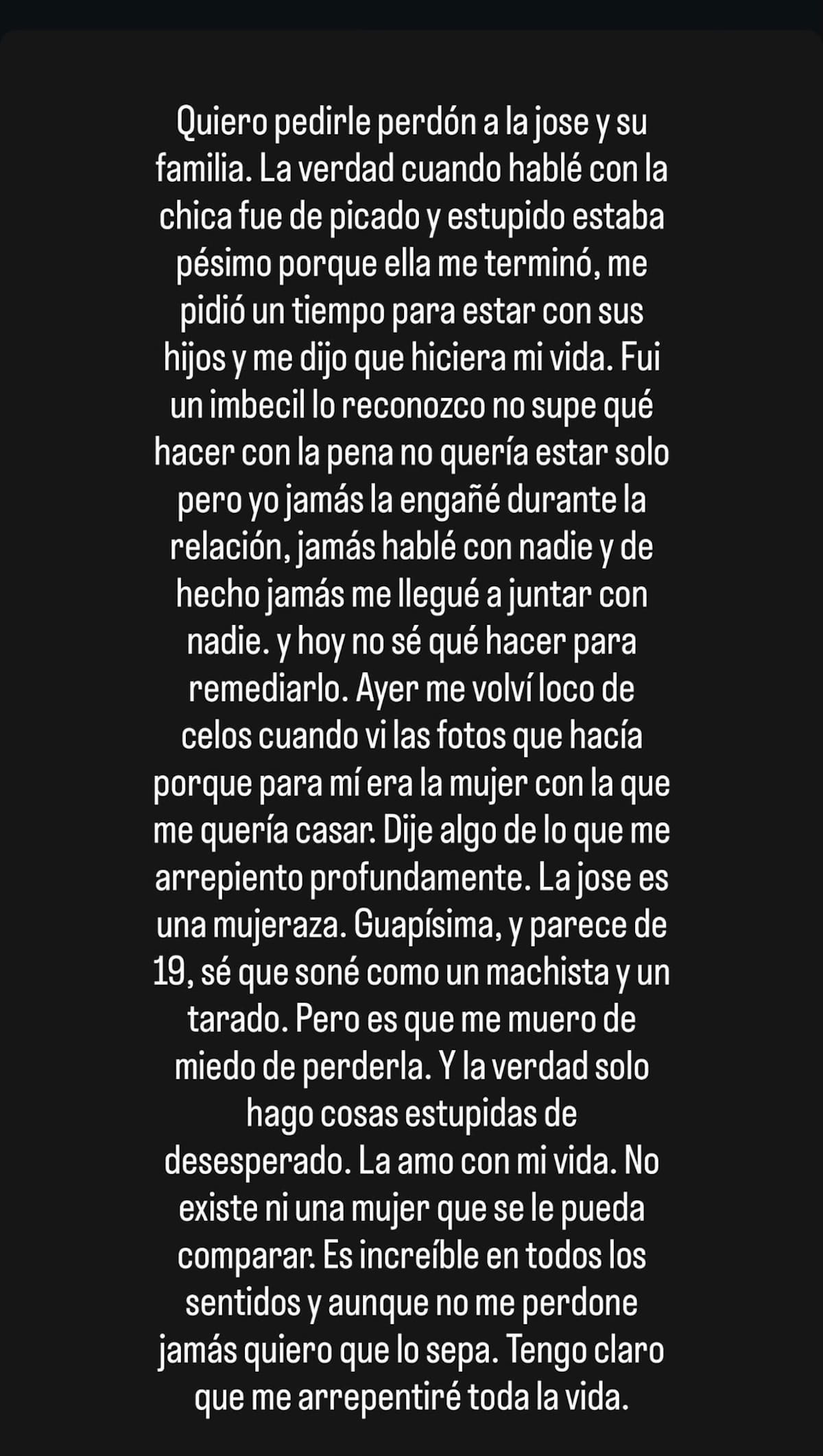 El joven deportista le pidió disculpas a Coté López.