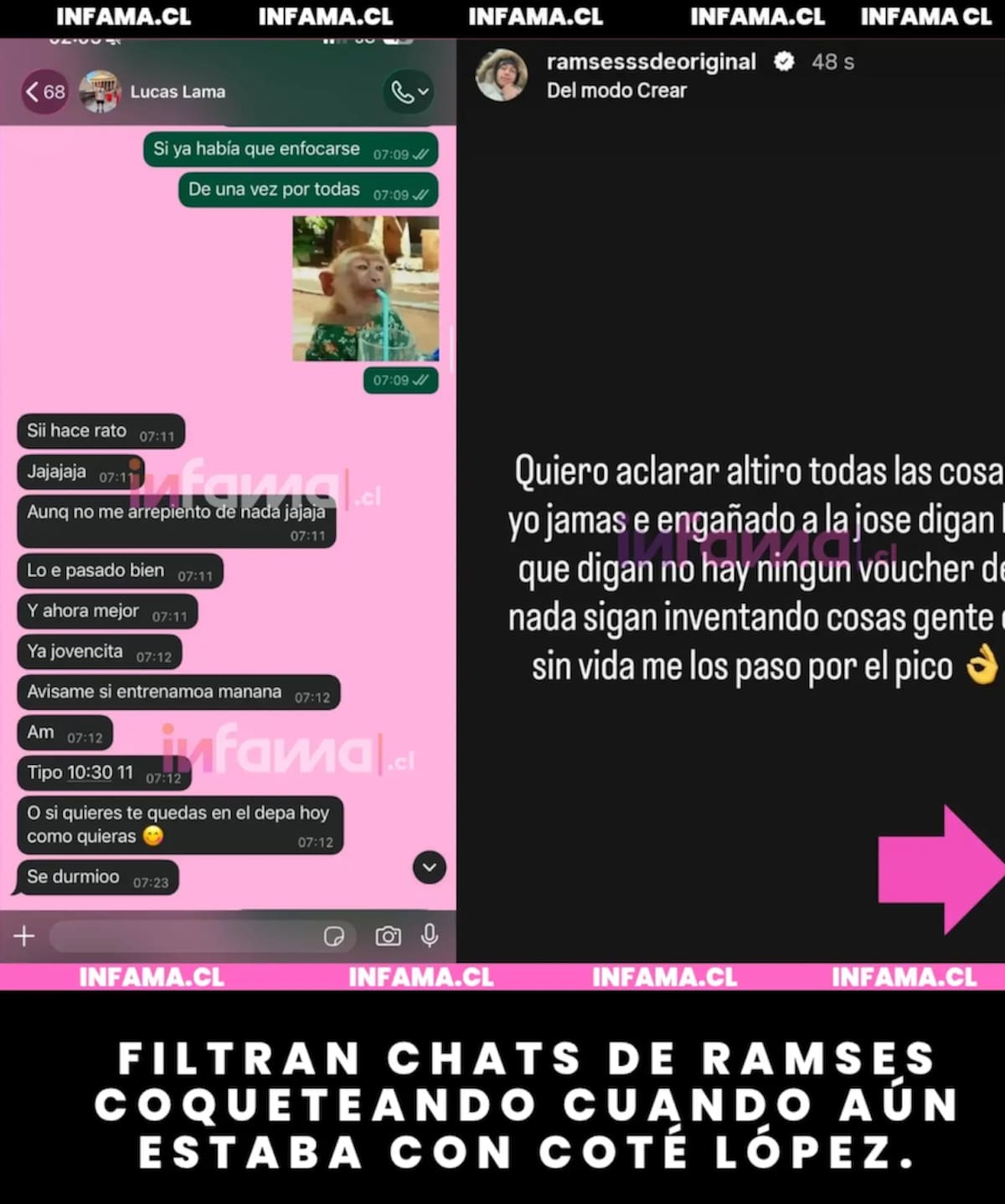 El deportista alzó la voz tras rumores de infidelidad a Coté López.