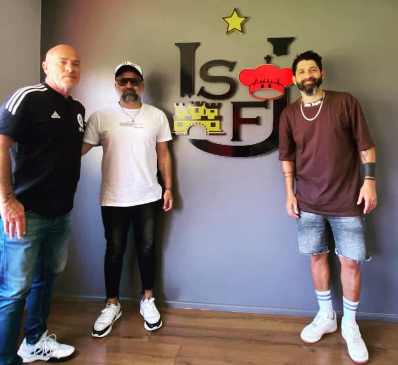 Lucas Wilchez en su visita a Unión San Felipe