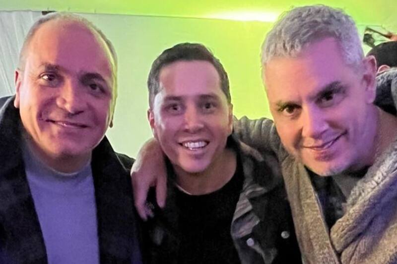 Así fue el reencuentro de Lucho Jara, Karol Lucero y José Miguel Viñuela.
