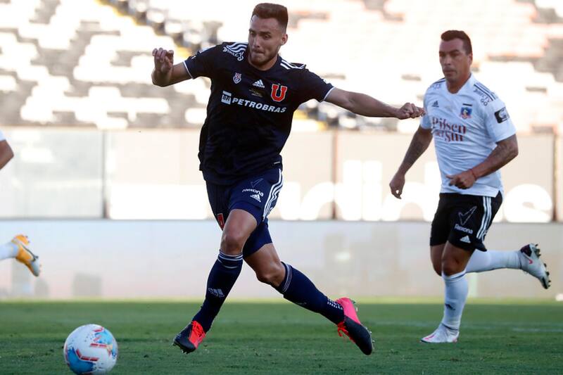 Luis del Pino Mago jugando por Universidad de Chile ante Colo Colo (Foto: Aton)