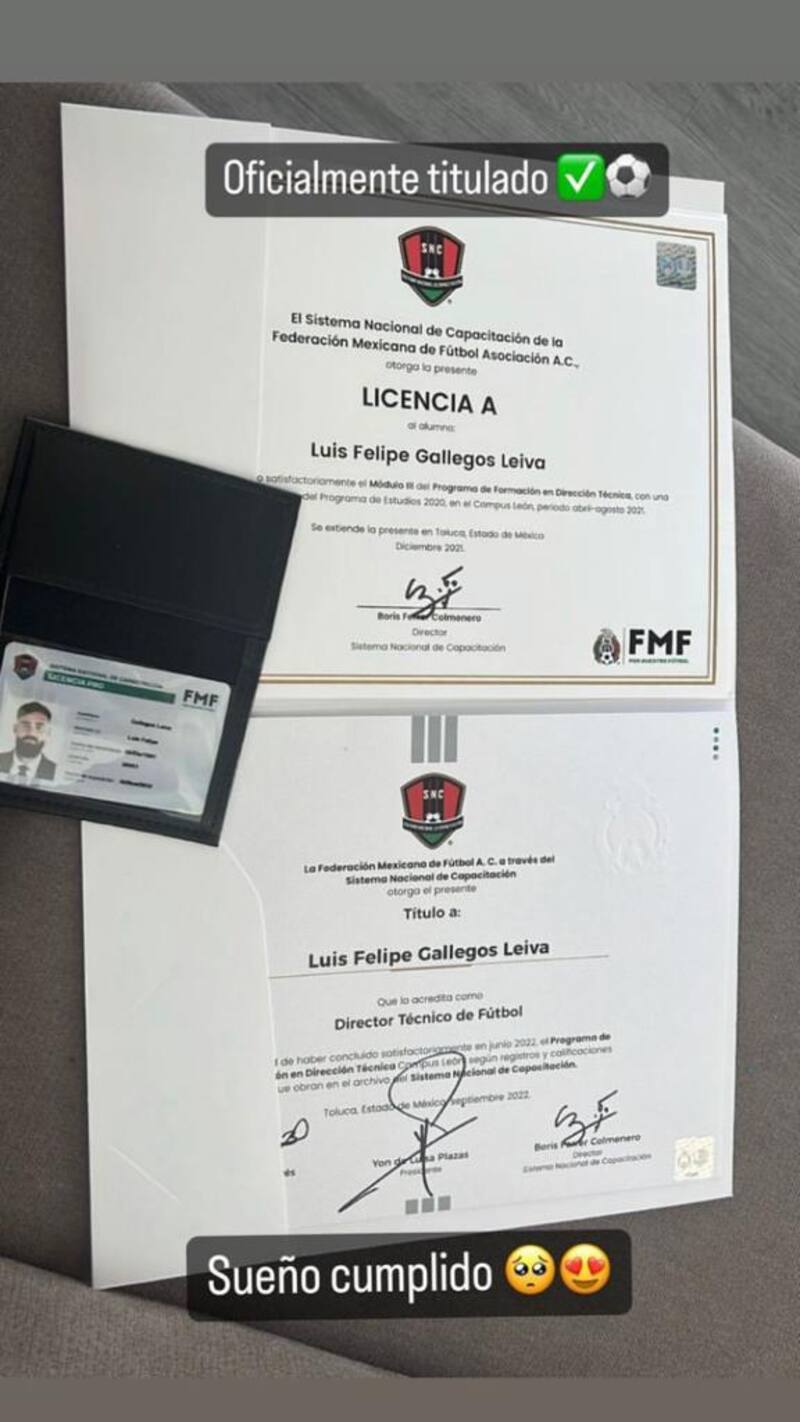 Luis Felipe Gallegos es entrenador de fútbol.