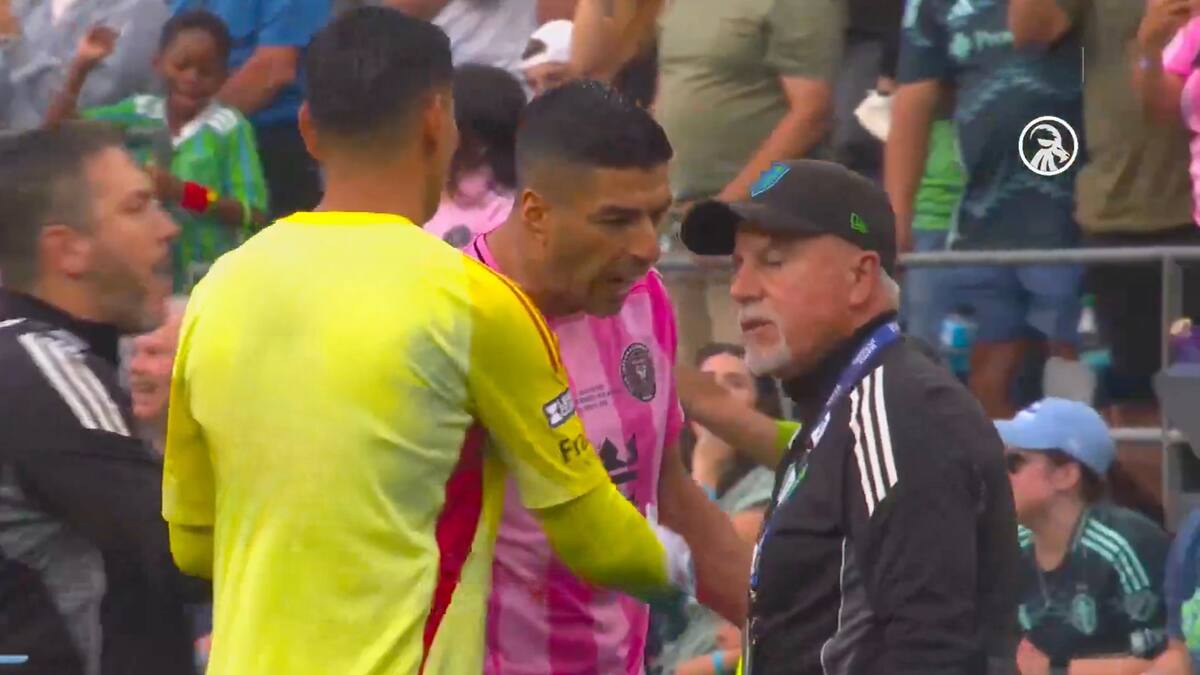 Asquerosa acción de Luis Suárez: el uruguayo escupió a un rival tras la goleada al Inter de Miami