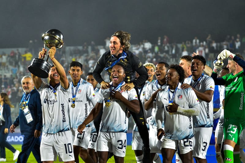 tras ganar la Copa Sudamericana 2023 en Liga de Quito.