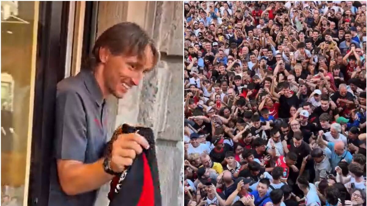 VIDEO | La impresionante bienvenida del público del AC Milán a Luka Modric en Italia