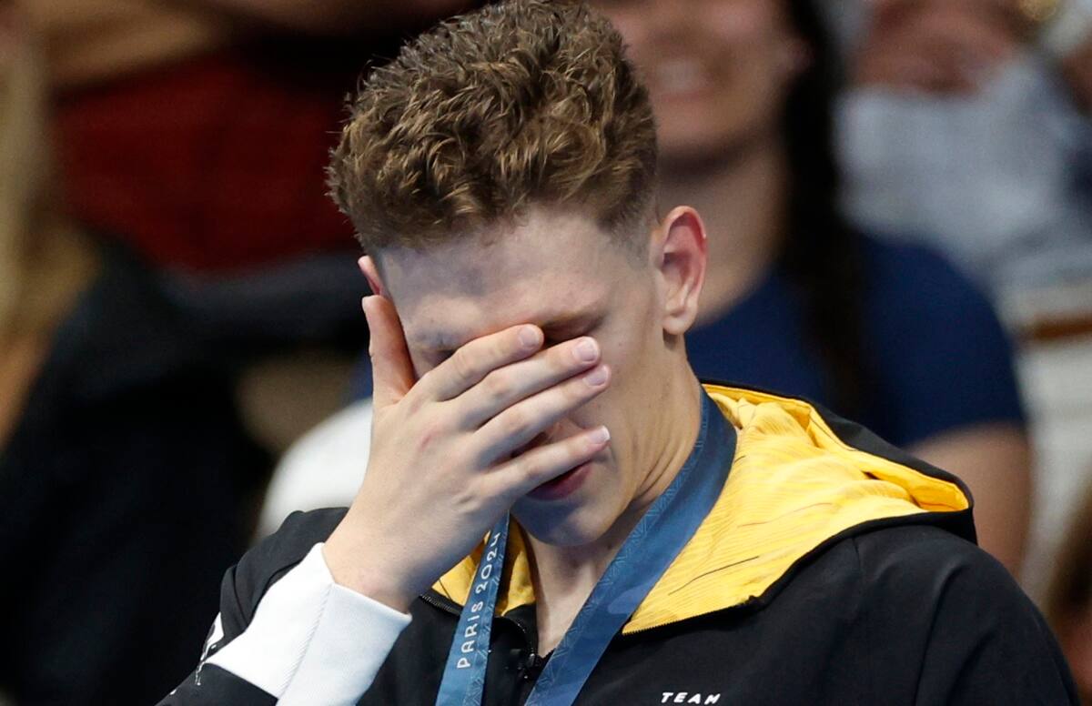 El nadador obtuvo el primer oro con Alemania en 400 metros libres de natación. EFE.