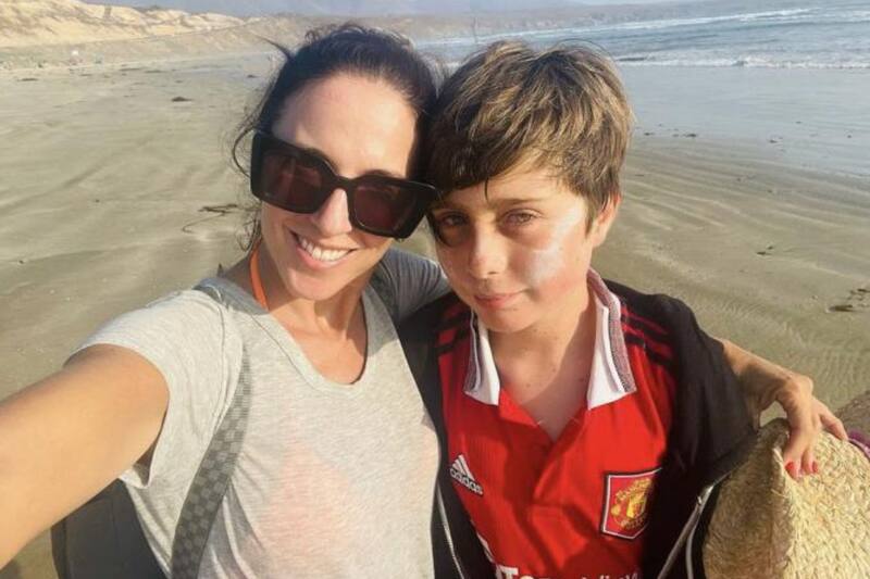 Luz Valdivieso y Marcial Tagle, su hijo que está de cumpleaños.