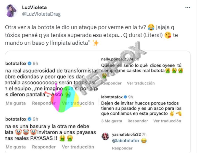 Luz Violeta responde a Botota Fox