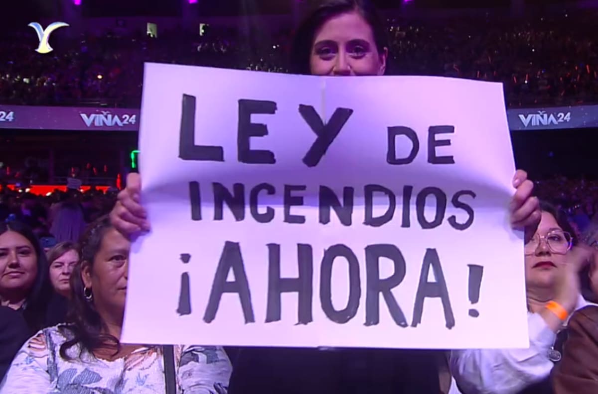 La protesta de Macarena Ripamonti en el Festival de Viña 2024