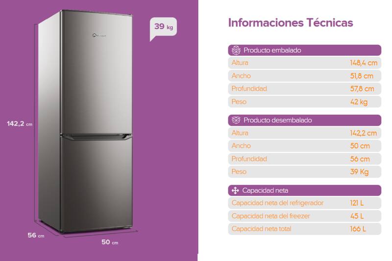Este modelo de refrigerador incluye un sistema de ahorro de energía que te permitirá preservar tus alimentos a menor costo.