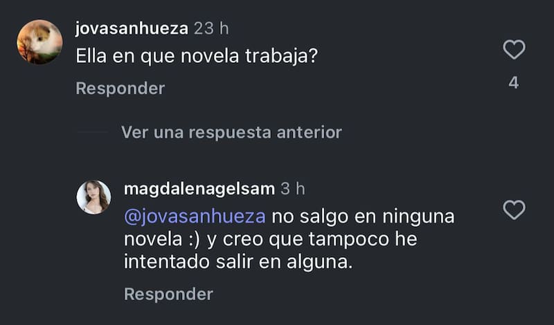 La actriz respondió por redes sociales.