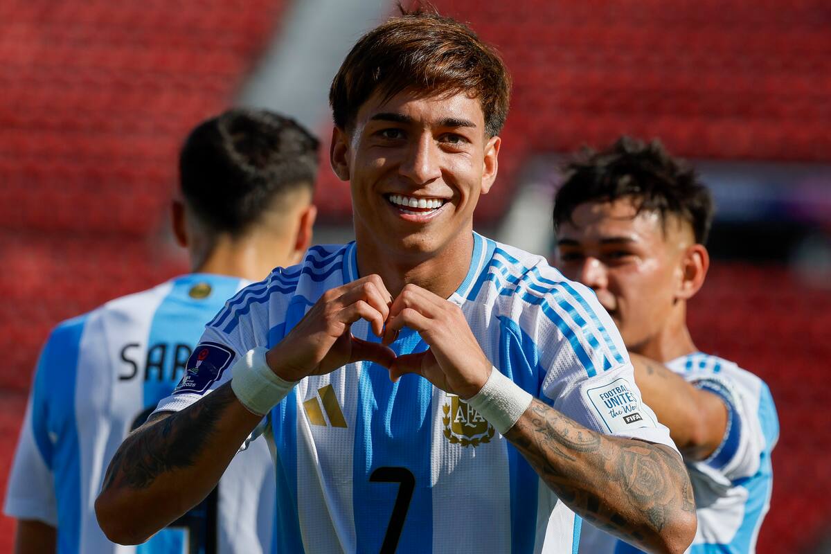 El delantero con Argentina en el Mundial de Chile Sub 20. Foto: Agencia Aton.