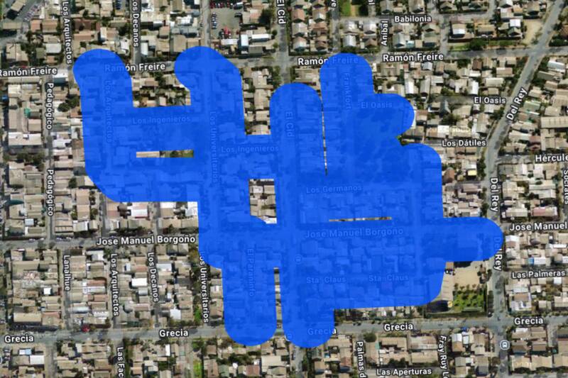 Sector afectado por el corte de luz.