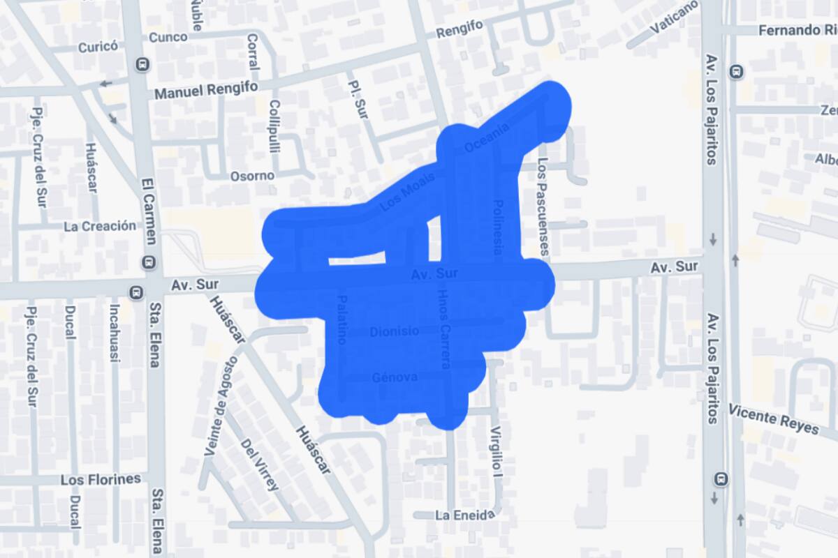 Dos sectores de la comuna se verán afectados por la interrupción del suministro este martes. Créditos: Enel.