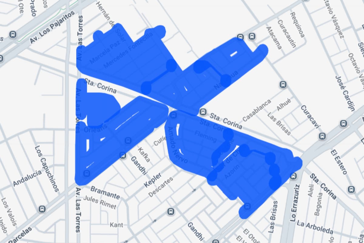 Por seis horas se extenderá la interrupción del servicio en la zona límite entre ambas comunas. Créditos: Enel.