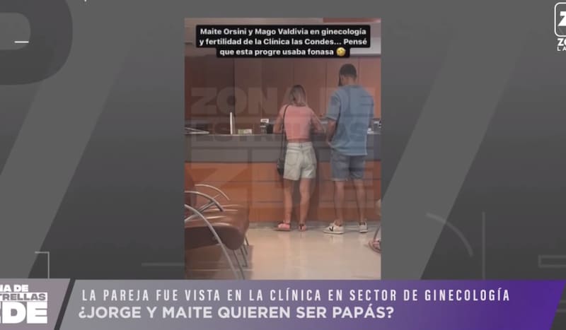 Maite Orsini y Jorge Valdivia son captados en la clínica