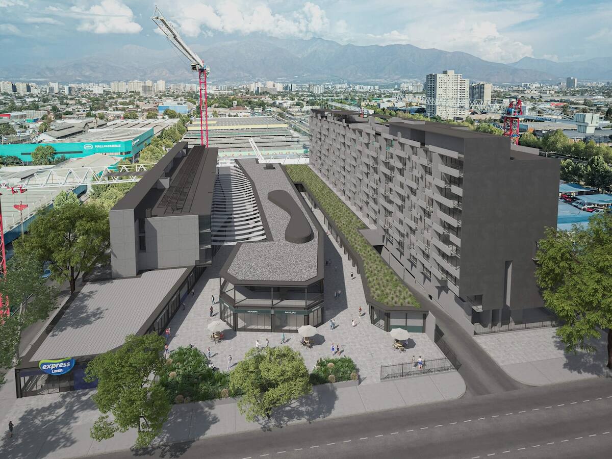 El nuevo centro comercial en pleno corazón de Santiago contempla una inversión de 100 millones de dólares. Foto: EDR Inmoboliaria.