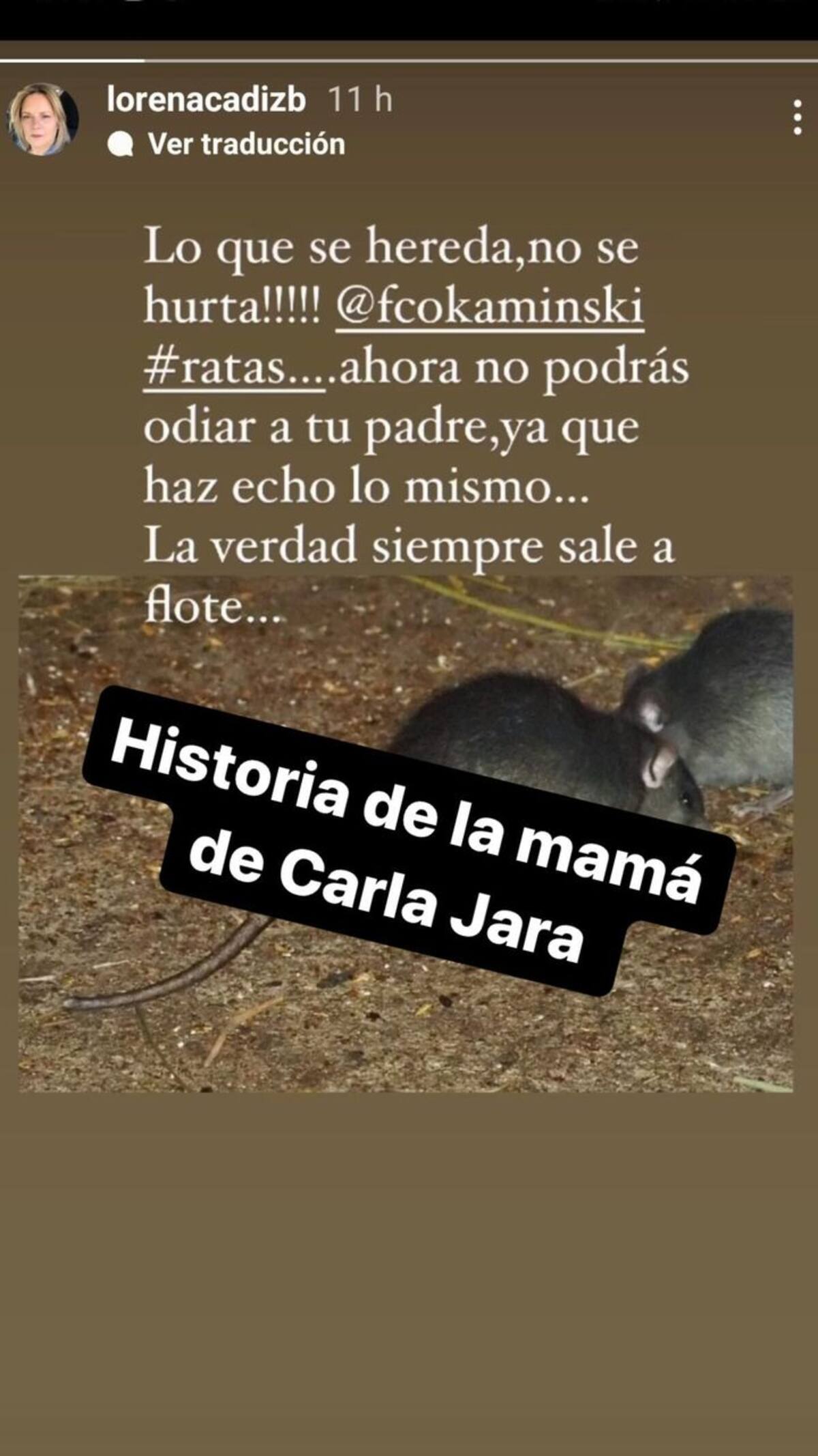 Mamá de Carla Jara le envía directo emnsaje a Kaminski