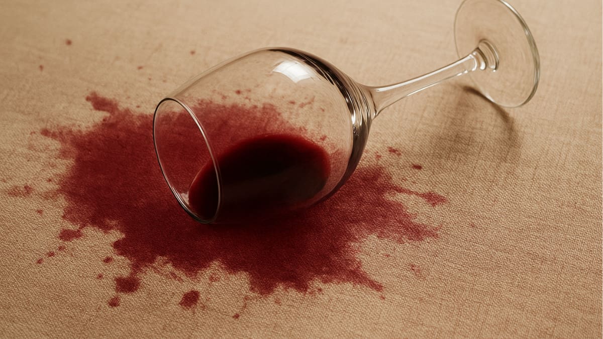 Esta es la forma más fácil de quitar las manchas de vino de tu mantel usando solo DOS ingredientes