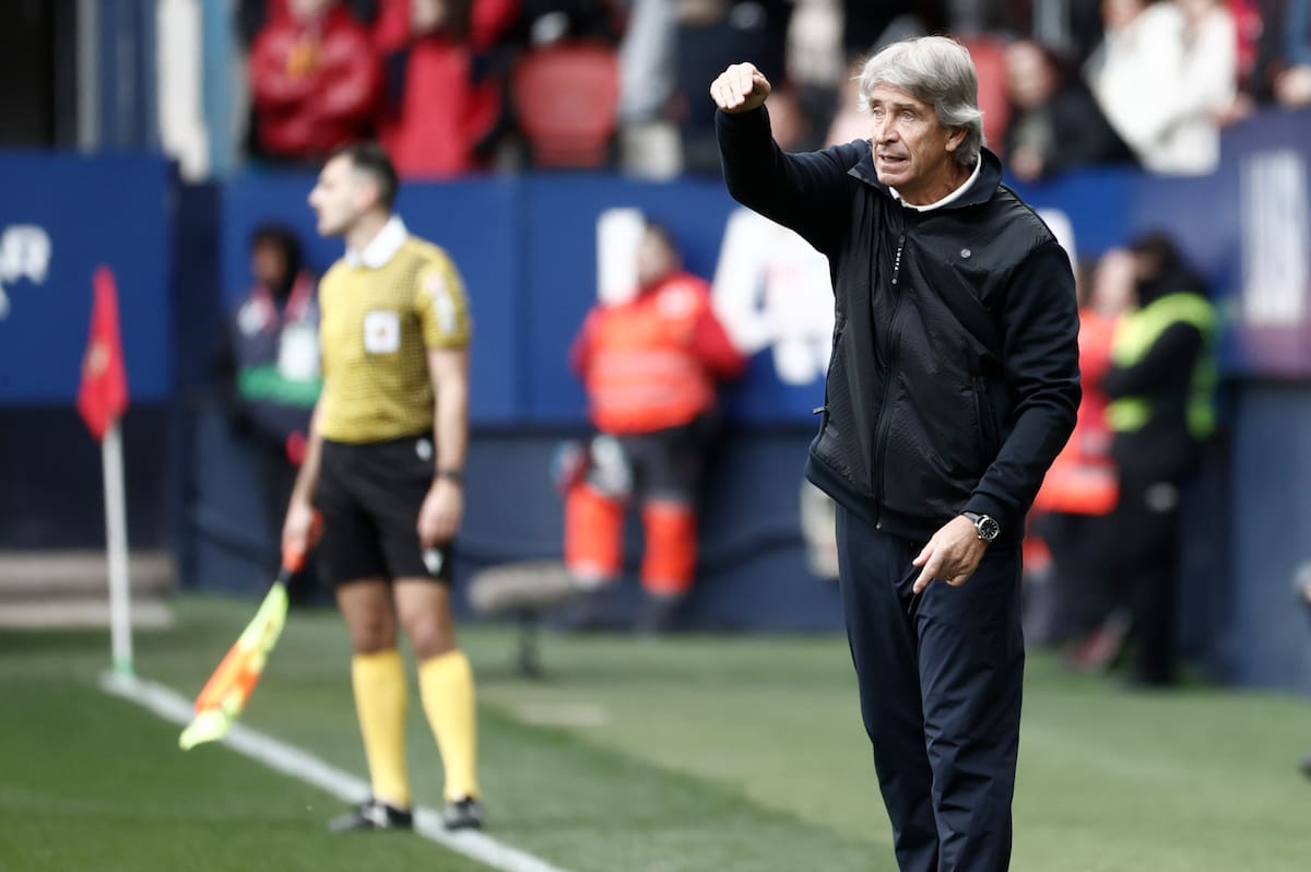 En el empate entre Betis y Osasuna. Foto: Agencia EFE.