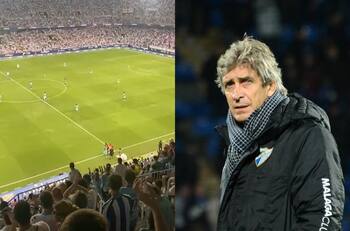 La tremenda ovación de la hinchada de Málaga a Manuel Pellegrini en derrota de Real Betis