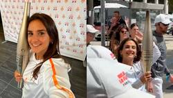 VIDEO | ¡Notable! El momento en que Manuela Urroz portó la antorcha olímpica de París 2024