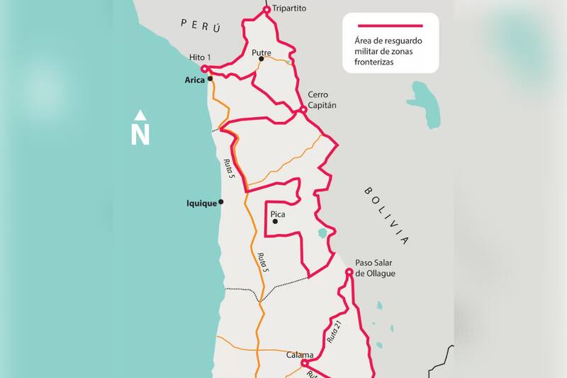 Son 600 los militares que se desplegaron por las regiones de Arica y Parinacota, Tarapacá y Antofagasta para vigilar la frontera. Créditos: LUN.