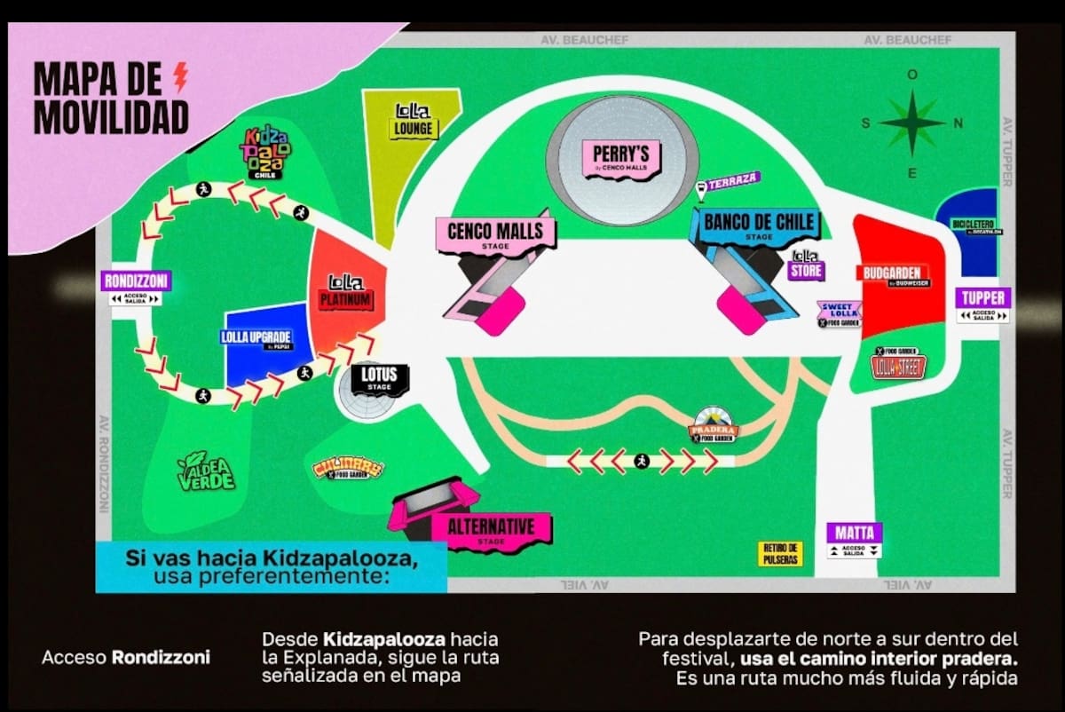 Conoce los accesos del esperado evento.
Foto: Instagram @lollapalooza_cl