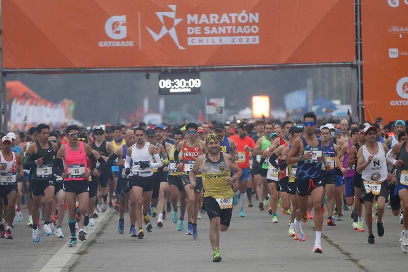 Este domingo se correrá una nueva edición de la Maratón de Santiago. (Foto: Agencia Aton)
