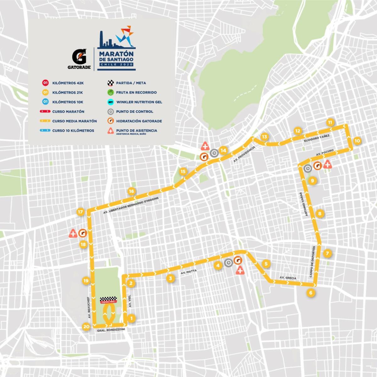 Maratón de Santiago tendrá un recorrido de 21k.
