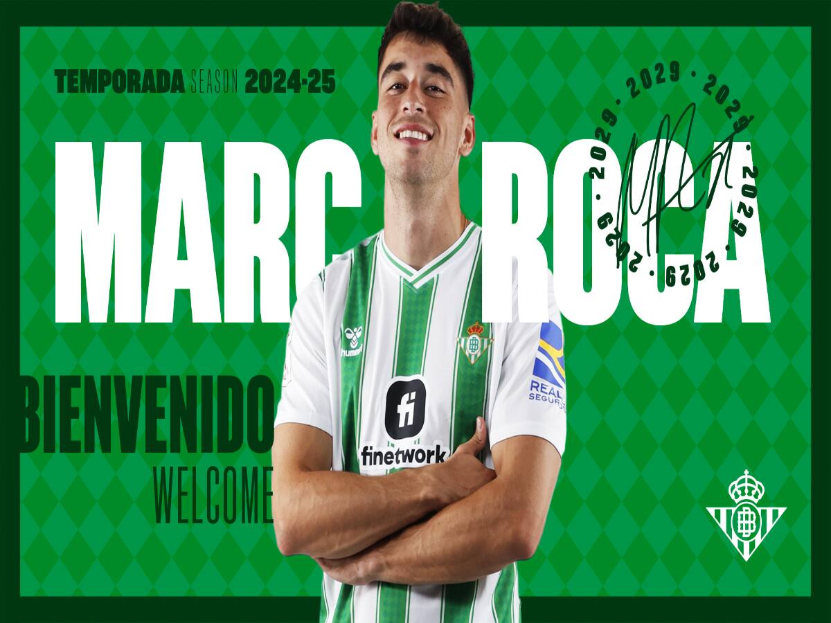 Marc Roca fue oficializado como nuevo refuerzo del Betis. (Foto: @RealBetis)