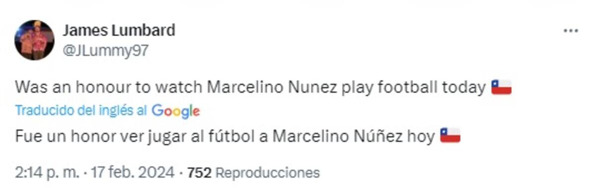 Hincha del Norwich dice que fue un honor ver a Marcelino Núñez