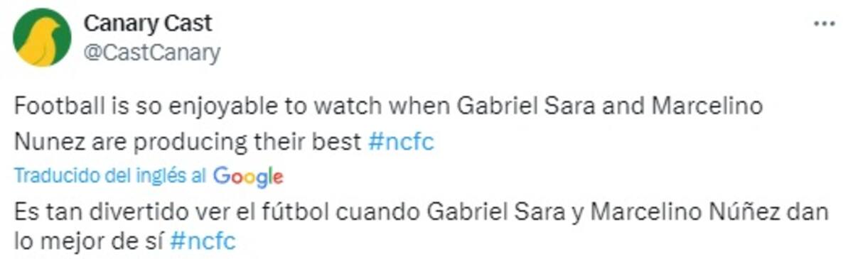Hincha del Norwich destaca lo divertido que es el fútbol cuando Marcelino está al 100%
