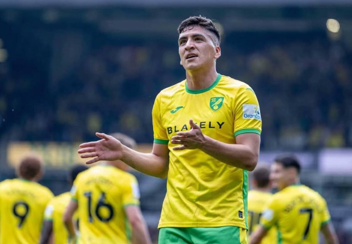 en el Norwich City. Foto: Instagram Marcelino Núñez.