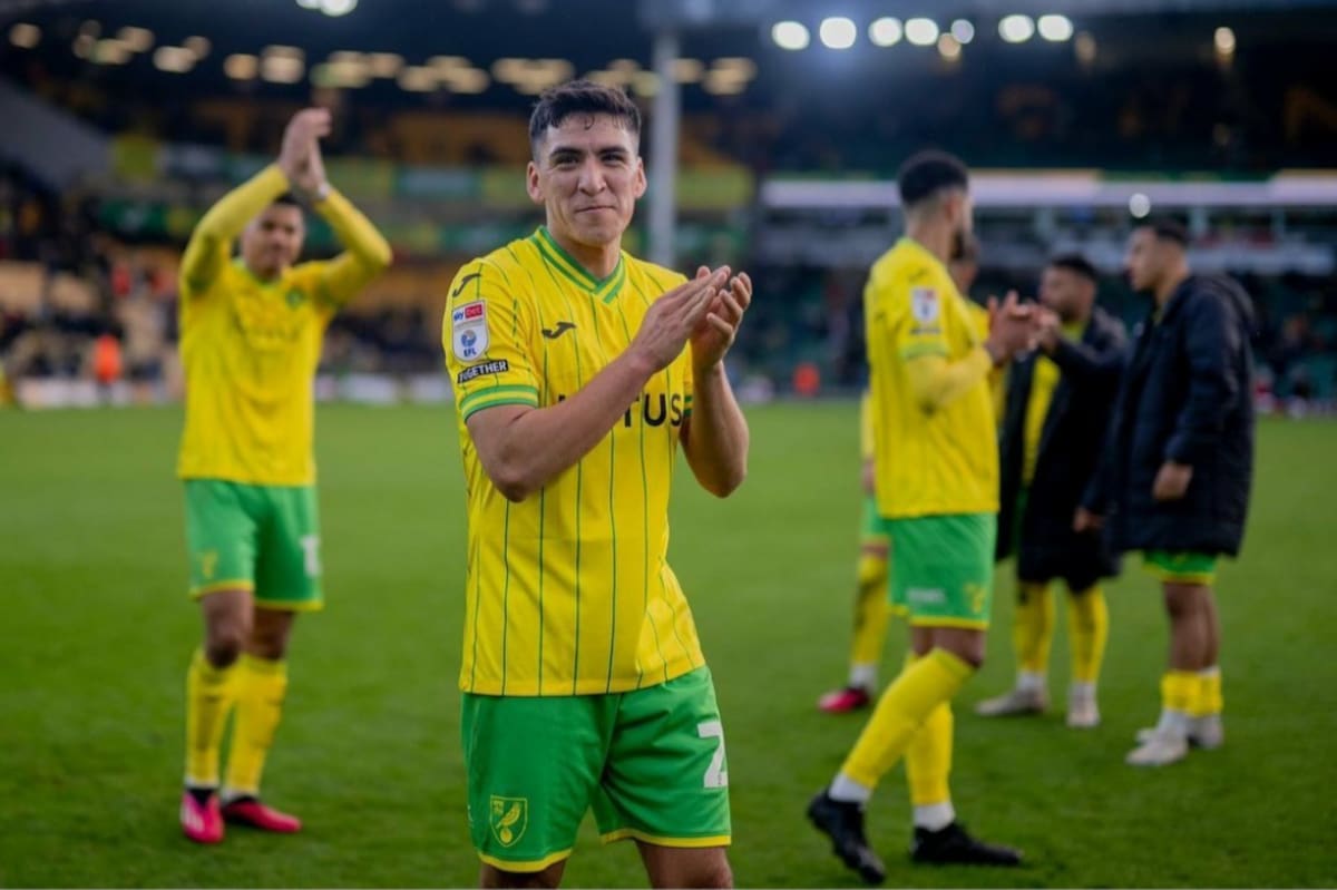 Marcelino Núñez volvió al protagonismo en el Norwich City. Foto: Instagram Norwich.